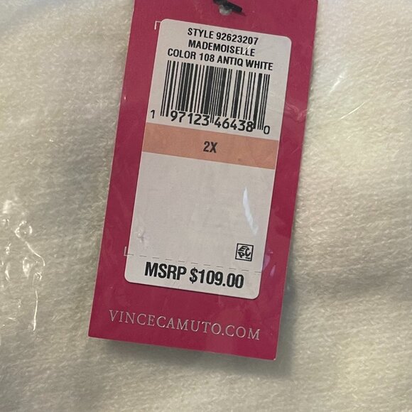 VINCE CAMUTO Plus Size Scarf and Crewneck Sweater Set 2X - Picture 5 of 5